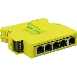 Best Brainboxes Industrial 5-Port Gigabit Ethernet Unmanaged Switch, 10/100/1000 Mbps, Yellow (SW-515)