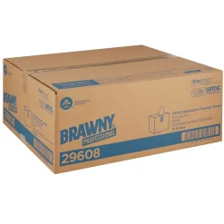 Industrial FLAX 900 Heavy Duty Assorted Materials Cleaning Wipers, 9" x 16.5", White, 10/Carton (29608)<Brawny Clearance