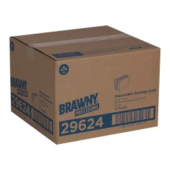 Professional Nylon Dusting Wipers, 24" x 24", Yellow, 200 Wipers/Box (29624)<Brawny Hot