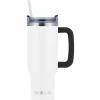 Geojug Stainless Steel Double Walled Tumbler Cup, 40 oz., Cream (CMB-1200CRM)<Brentwood Outlet