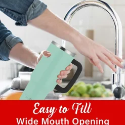 Geojug Stainless Steel Double Walled Tumbler Cup, 40 oz., Blue (CMB-1200BL)<Brentwood Online