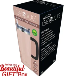 Geojug Stainless Steel Double Walled Tumbler Cup, 40 oz., Pink (CMB-1200PK)<Brentwood Outlet