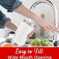 Geojug Stainless Steel Double Walled Sports Water Jug, 64 oz., Cream (G-1900CRM)<Brentwood Online