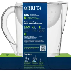 Brita Large 10 Cup Pacifica White Water Filter Pitcher withFilter (36515)