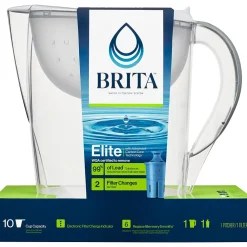 Brita Large 10 Cup Pacifica White Water Filter Pitcher withFilter (36515)