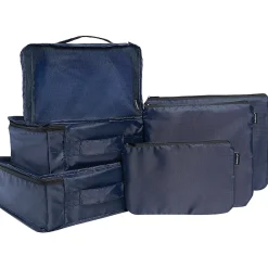 12.2" 6-Piece Polyester Travel Pouch Set, Blue (BNPC0001)<Brookstone Best