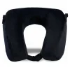 Memory Foam Fleece Travel Pillow, Black (BNPM0002)<Brookstone Hot