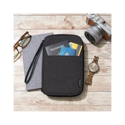 RFID Fabric Travel Wallet, Black (BNWM0001)<Brookstone Outlet