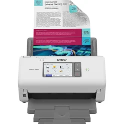 Brother ADS-4700W Duplex Document Scanner, White/Black