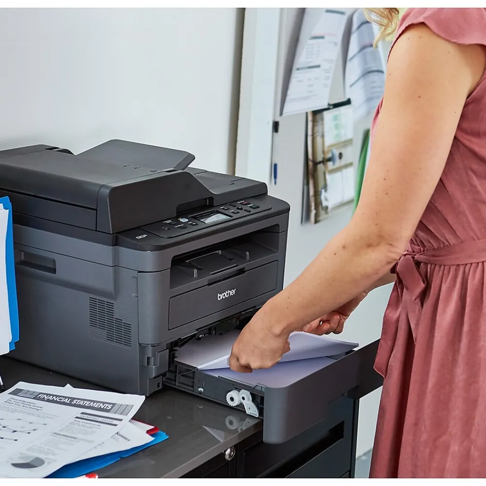 Brother DCP-L2550DW Wireless Monochrome Laser All-In-One Printer, Refurbished