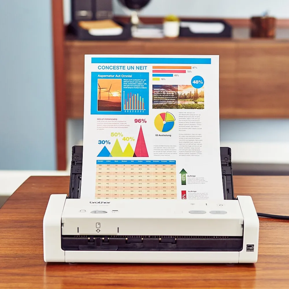 Brother Desktop Scanner for Documents, Wireless, White (ADS1250W)