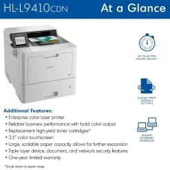 Brother HL-L9410CDN Enterprise Color Laser Printer