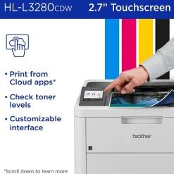 Brother HL-L3280CDW Wireless Color Laser Printer, Single-Function, Print (HLL3280CDW)