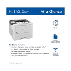 Brother HL-L6310DW Laser Printer, Single-Function, Print