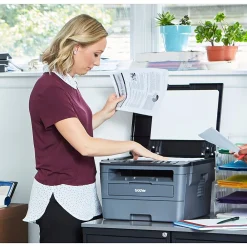 Brother HL-L2390DW Refurbished Wireless Black & White Laser Printer, Single-Function, Print, Scan, Copy