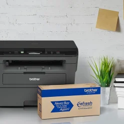 Brother HL-L2390DW Wireless Black & White Laser Printer, All-In-One, Print, Scan, Copy, Refresh Subscription Eligible