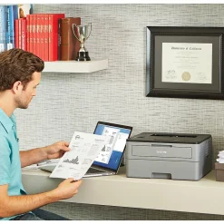 Brother HL-L2350DW Wireless Monochrome Laser Printer, Refurbished