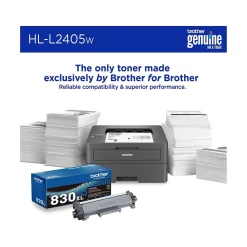 Brother HL-L2405W Compact Wireless Black & White Laser Printer, Single-Function, Print, Refresh Subscription Ready