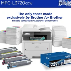 Brother MFC-L3720CDW Wireless Color Laser Printer, All-In-One, Print, Scan, Copy, Fax (MFCL3720CDW)