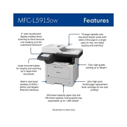 Brother MFC-L5915DW Business Wireless Black & White Laser, All-In-One, Print, Scan, Copy, Fax