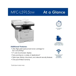 Brother MFC-L5915DW Business Wireless Black & White Laser, All-In-One, Print, Scan, Copy, Fax