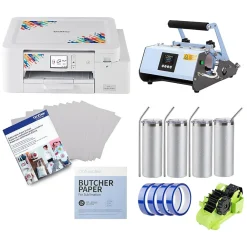 Brother Sublimation Printer and Craft Express Elite Pro Tumbler Heat Press Bundle