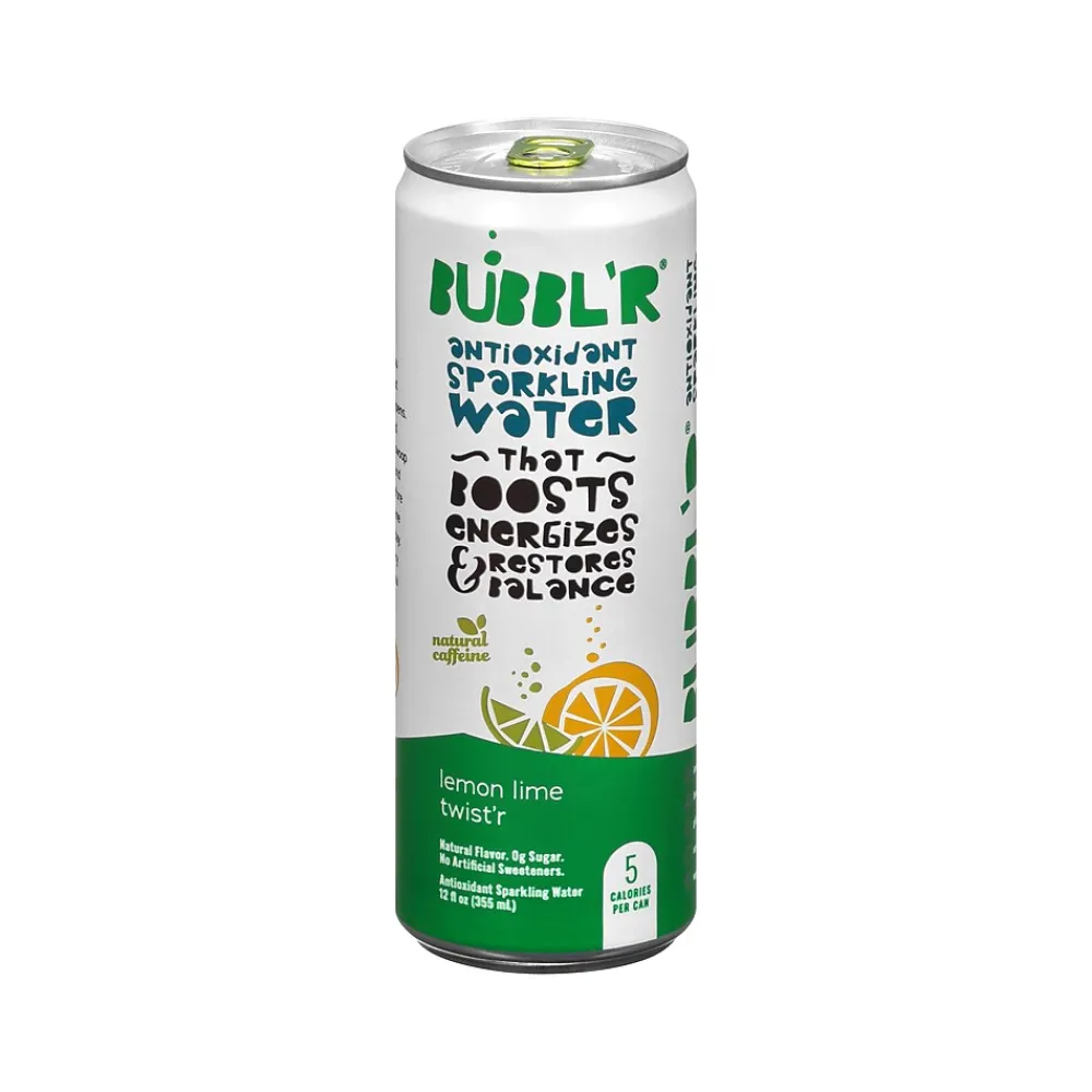 Bubbl'r Antioxidant Lemon Lime Twist'r Flavored Sparkling Water, 12 fl. oz., 12 Cans/Carton (028435600145)