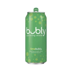 Bubly Lime Flavor Sparkling Water, 12 fl. oz., 8 Cans/Pack, 3 Packs/Carton (17144)