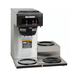 Bunn VP17-3 12-Cups Pourover Coffee Maker, Stainless Steel/Black (BUN01220)
