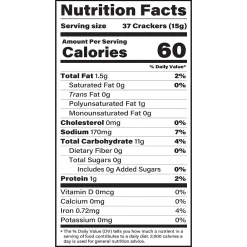 Burry Small Oyster Portion Pack Cracker, 0.5 oz, 150/Pack (307-00423)