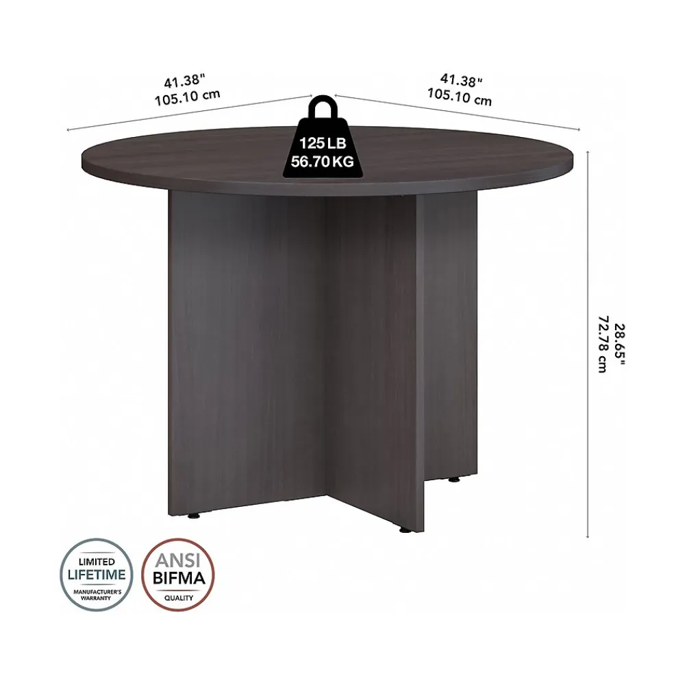 Conference Room Tables*Bush Business Furniture 42" Round Conference Table, (99TB42RSG) Storm Gray