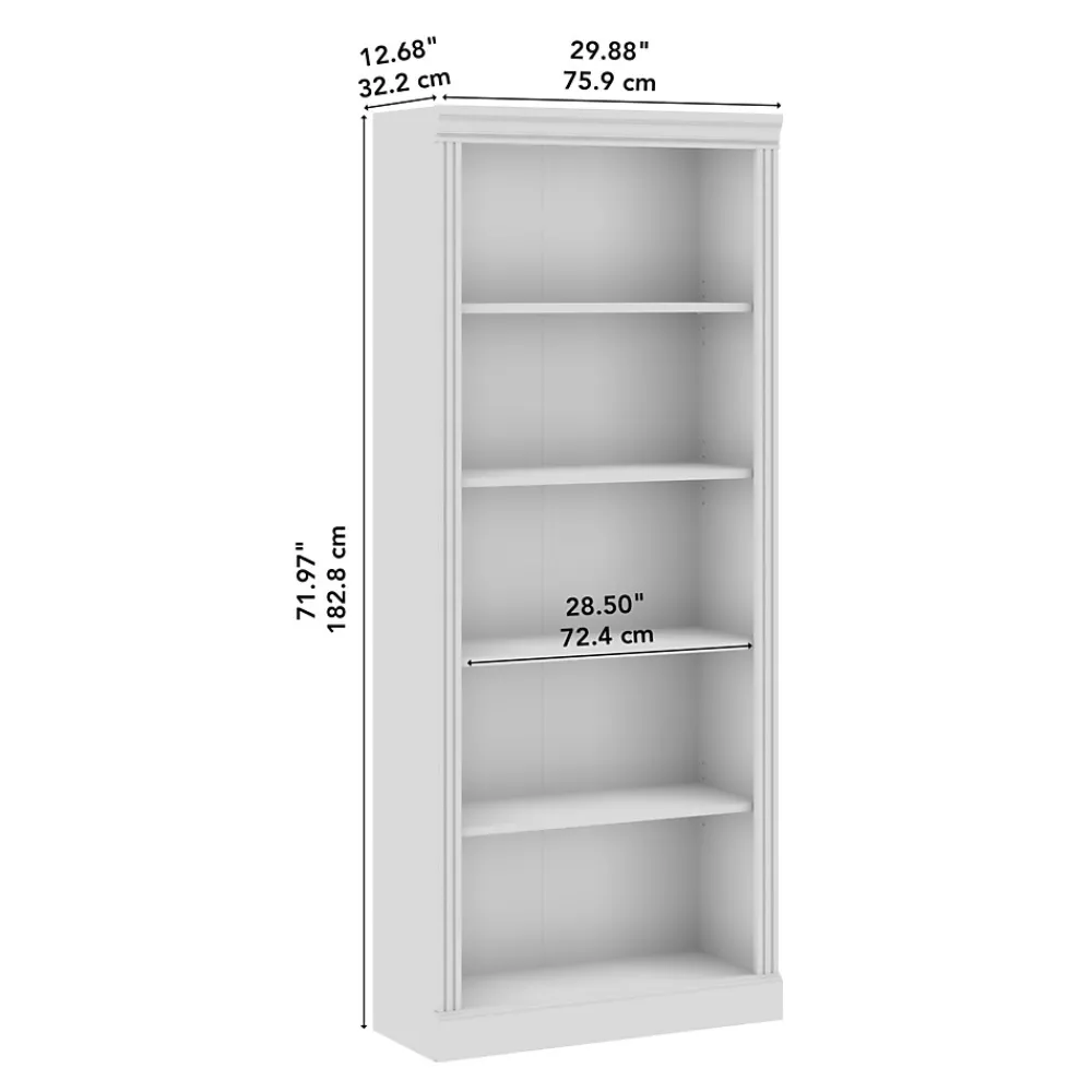 Bookcases*Bush Business Furniture Arlington 72"H 5-Shelf Bookcase, Harvest Cherry (WC65515-03)
