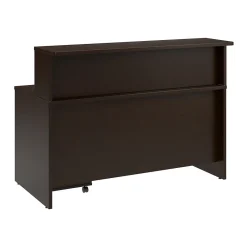 Office Desks*Bush Business Furniture Arrive 60"W Reception Desk with Shelf and Mobile File Cabinet, (ARV002MR) Mocha Cherry