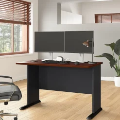 Computer Desks*Bush Business Furniture Cubix 48"W Desk, (WC90448A) Hansen Cherry/Galaxy