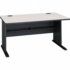 Computer Desks*Bush Business Furniture Cubix 60"W Desk, Slate/White Spectrum (WC8460A)