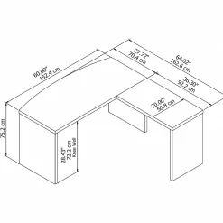 L-Desks*Bush Business Furniture Echo 60