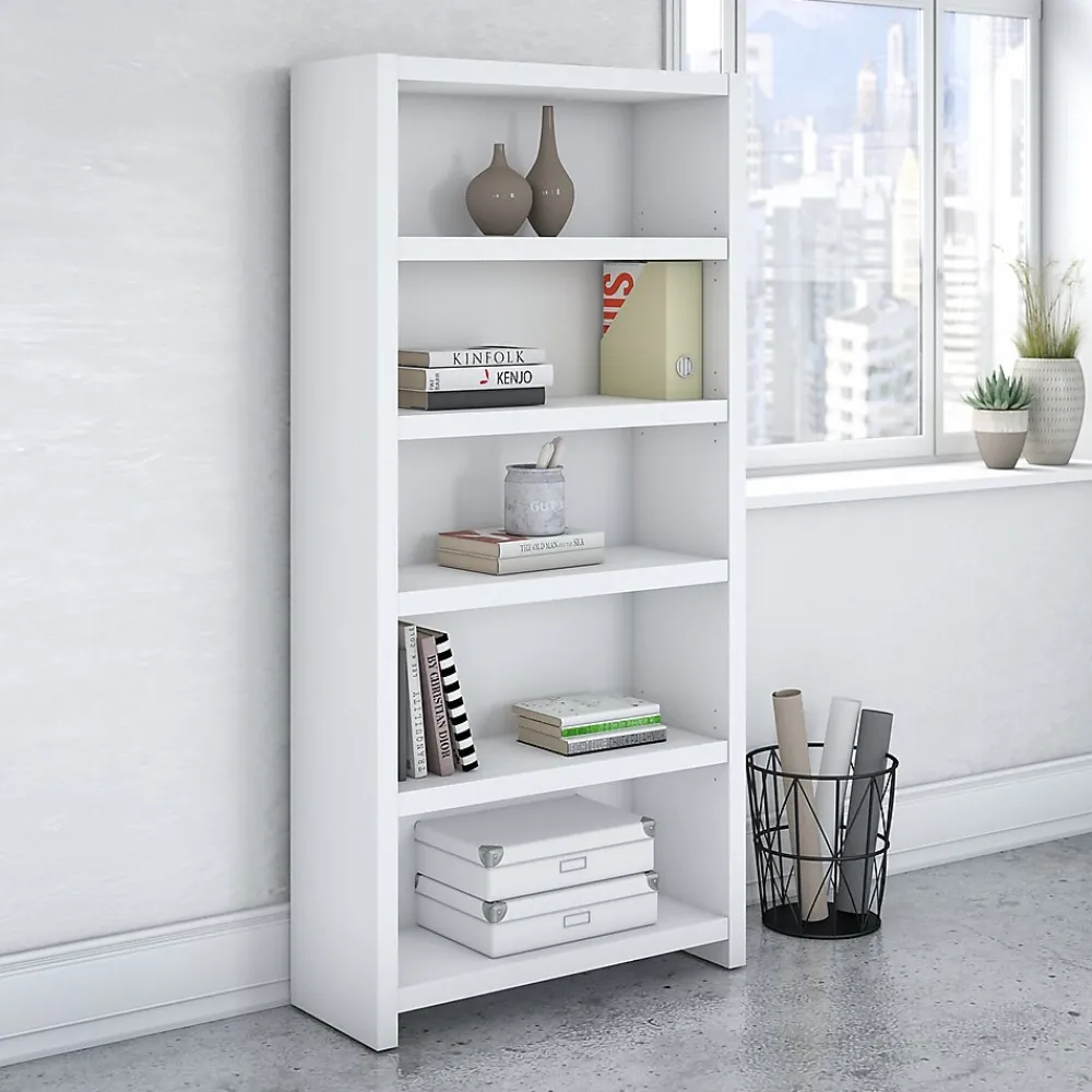 Bookcases*Bush Business Furniture Echo 5 Shelf Bookcase, Pure White (KI60104-03)