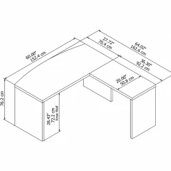 L-Desks*Bush Business Furniture Echo 60