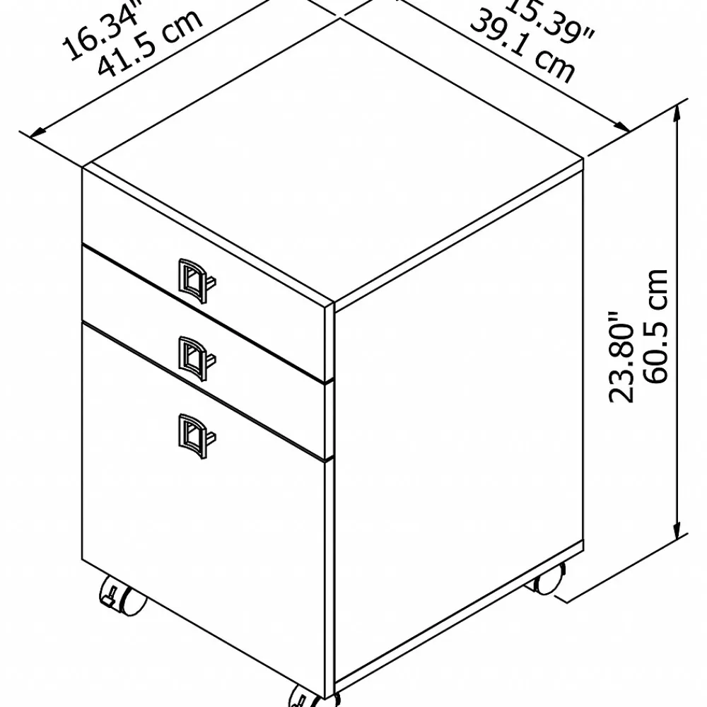 File Cabinets*Bush Business Furniture Echo 3 Drawer Mobile File Cabinet, Gray Sand (KI60201-03)