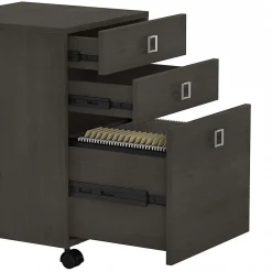 File Cabinets*Bush Business Furniture Echo 3 Drawer Mobile File Cabinet, Charcoal Maple (KI60301-03)