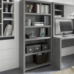 Bookcases*Bush Business Furniture Echo 5 Shelf Bookcase, Modern Gray (KI60404-03)