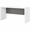 Office Desks*Bush Business Furniture Echo 60"W Credenza Desk, Pure White/Modern Gray (KI60506-03)