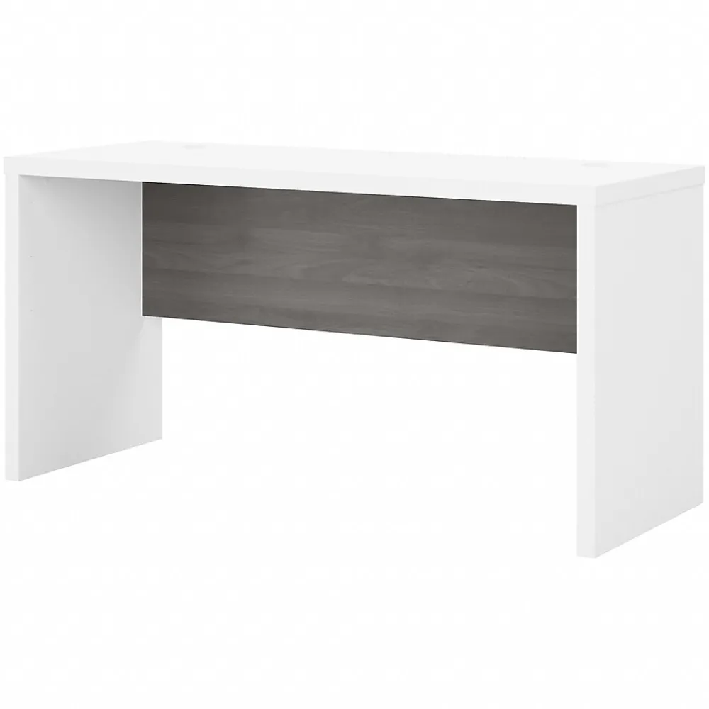 Office Desks*Bush Business Furniture Echo 60"W Credenza Desk, Pure White/Modern Gray (KI60506-03)
