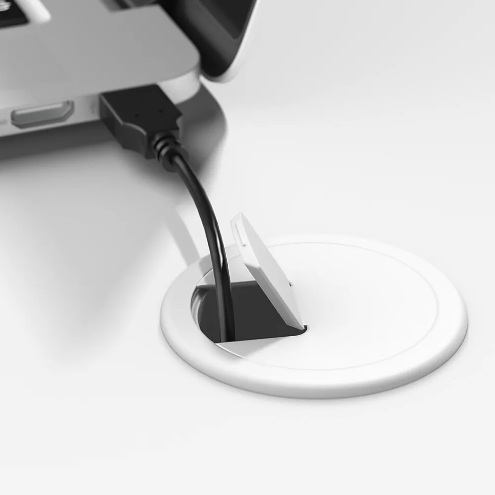 Office Desks*Bush Business Furniture Echo 60"W Credenza Desk, Pure White/Modern Gray (KI60506-03)