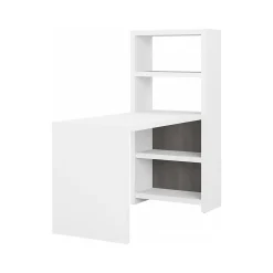 Office Desks*Bush Business Furniture Echo 56W Bookcase Desk, Pure White/Modern Gray (KI60507-03)