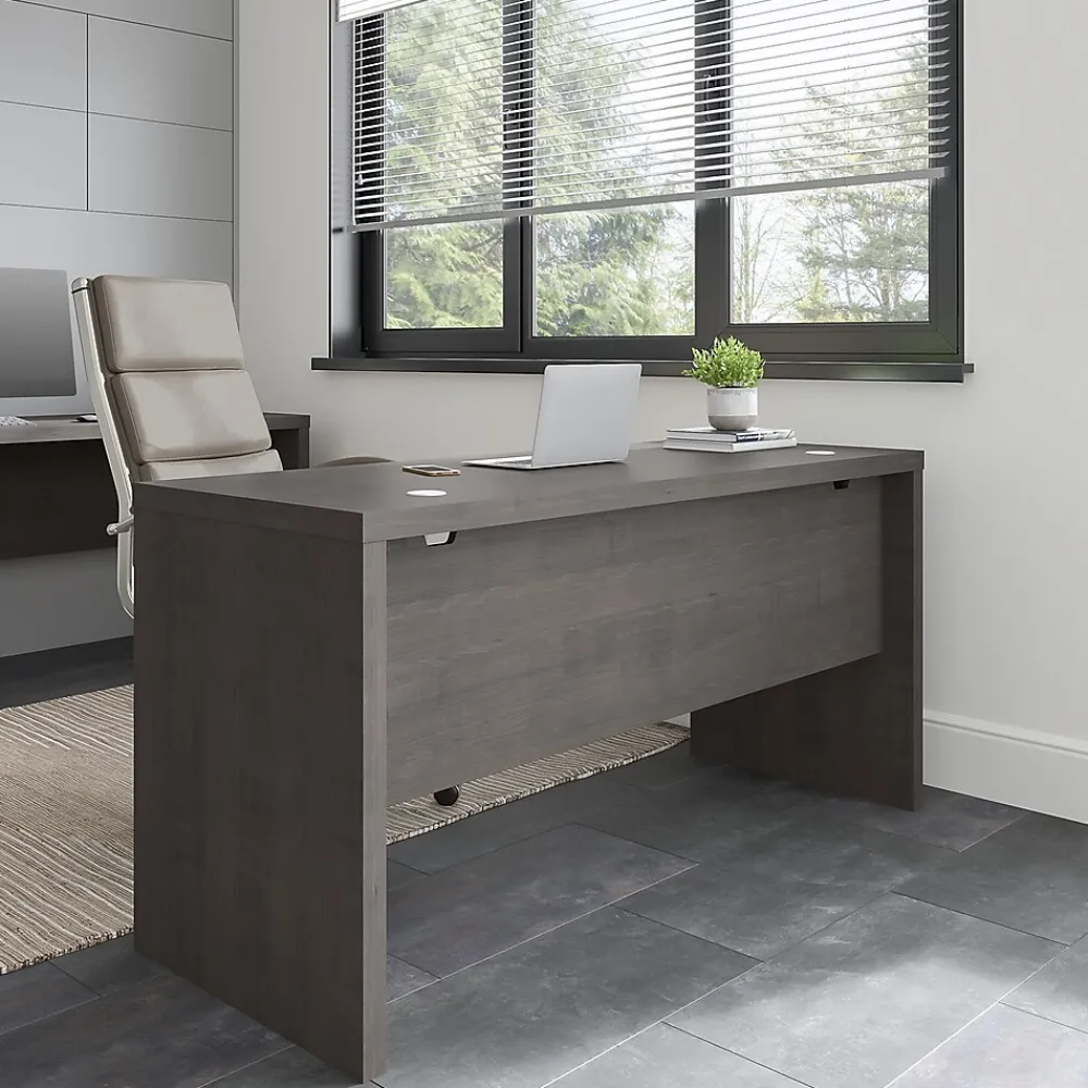 Office Desks*Bush Business Furniture Echo 60"W Credenza Desk, Charcoal Maple (KI60306-03)