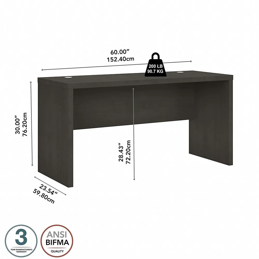 Office Desks*Bush Business Furniture Echo 60"W Credenza Desk, Charcoal Maple (KI60306-03)