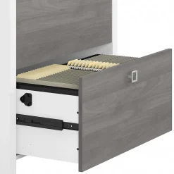 File Cabinets*Bush Business Furniture Echo 2 Drawer Lateral File Cabinet, Pure White/Modern Gray (KI60502-03)