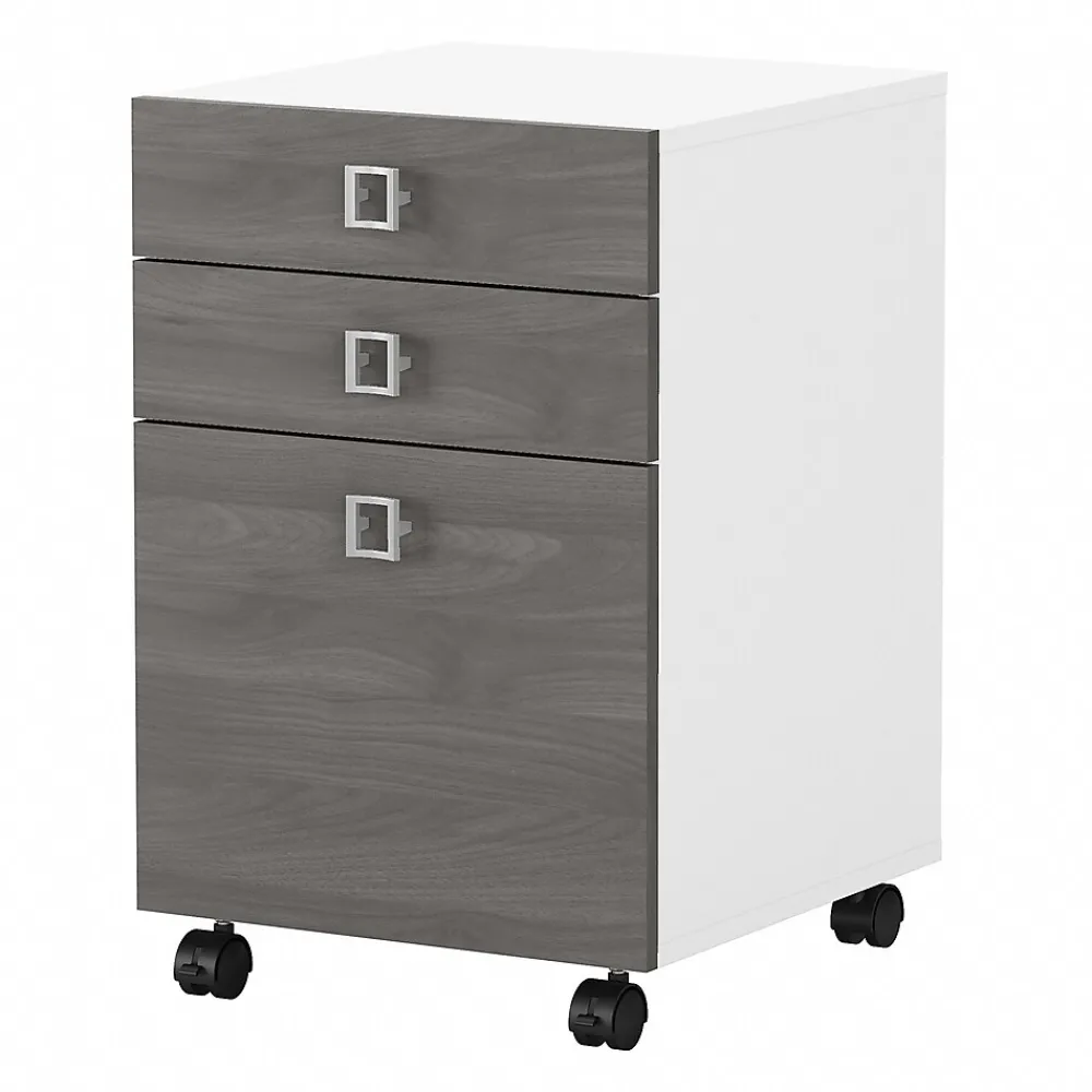 File Cabinets*Bush Business Furniture Echo 3 Drawer Mobile File Cabinet, Pure White/Modern Gray (KI60501-03)