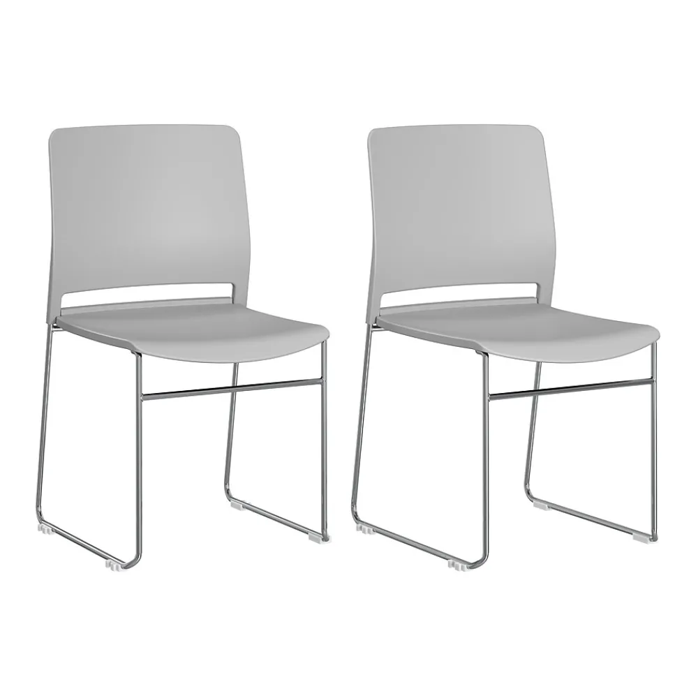 Folding & Stacking*Bush Business Furniture Envision Stackable Chairs, Gray, 2/Set (CH4003LGP-03)